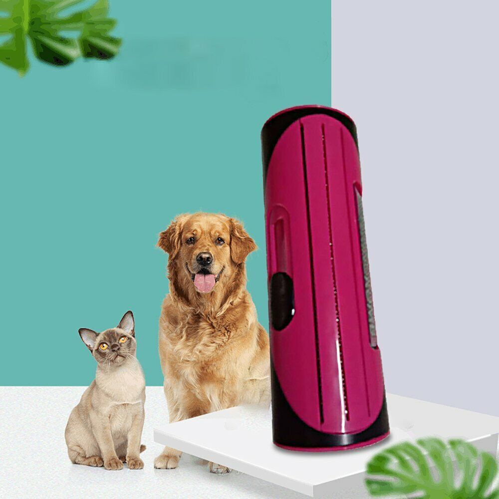 Pet Dog Cat Hair Fur Deshedding Shedding Trimmer Grooming Roll Comb Br