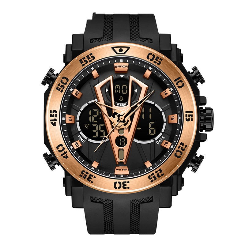 Sanda Youth Dual-Display Digital Watch - Student Sport LED Watch for Men Boys