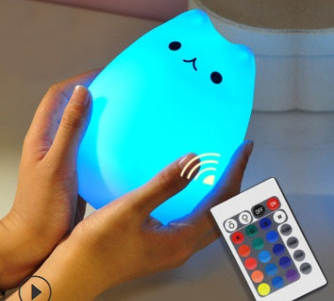 Silicone cat LED night light