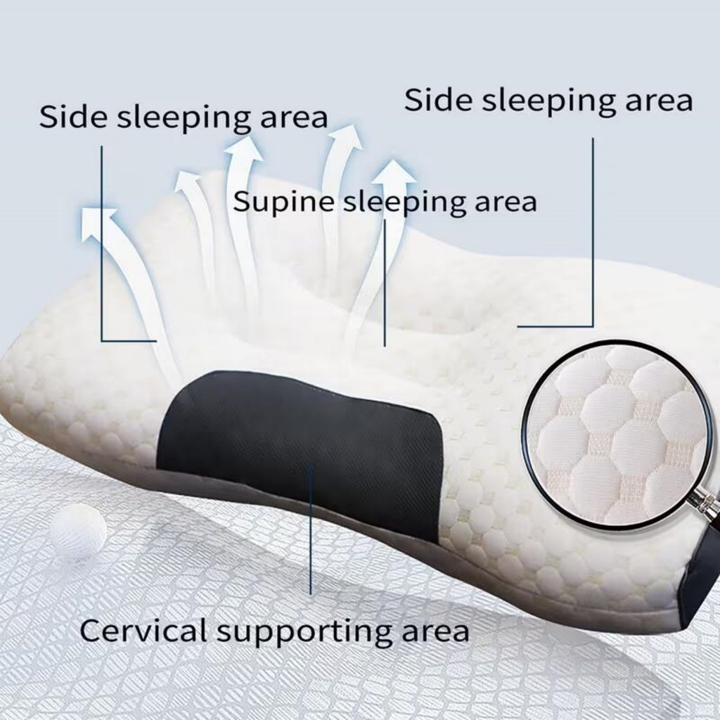 2PCS Soft Massage Neck Pillow For Sleeping Adjustable Ergonomic Contou