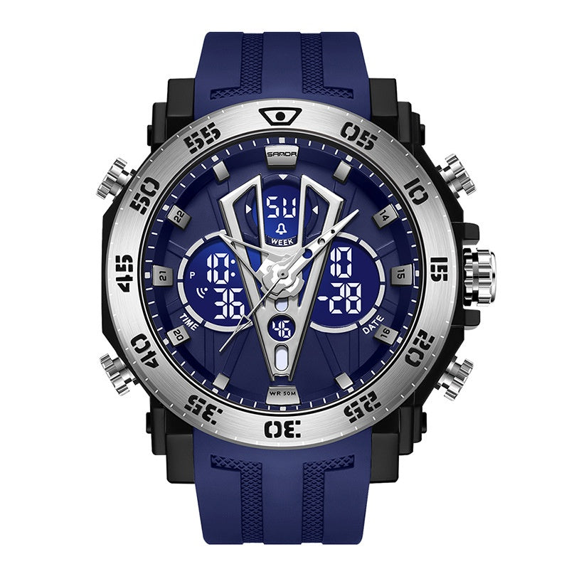 Sanda Youth Dual-Display Digital Watch - Student Sport LED Watch for Men Boys