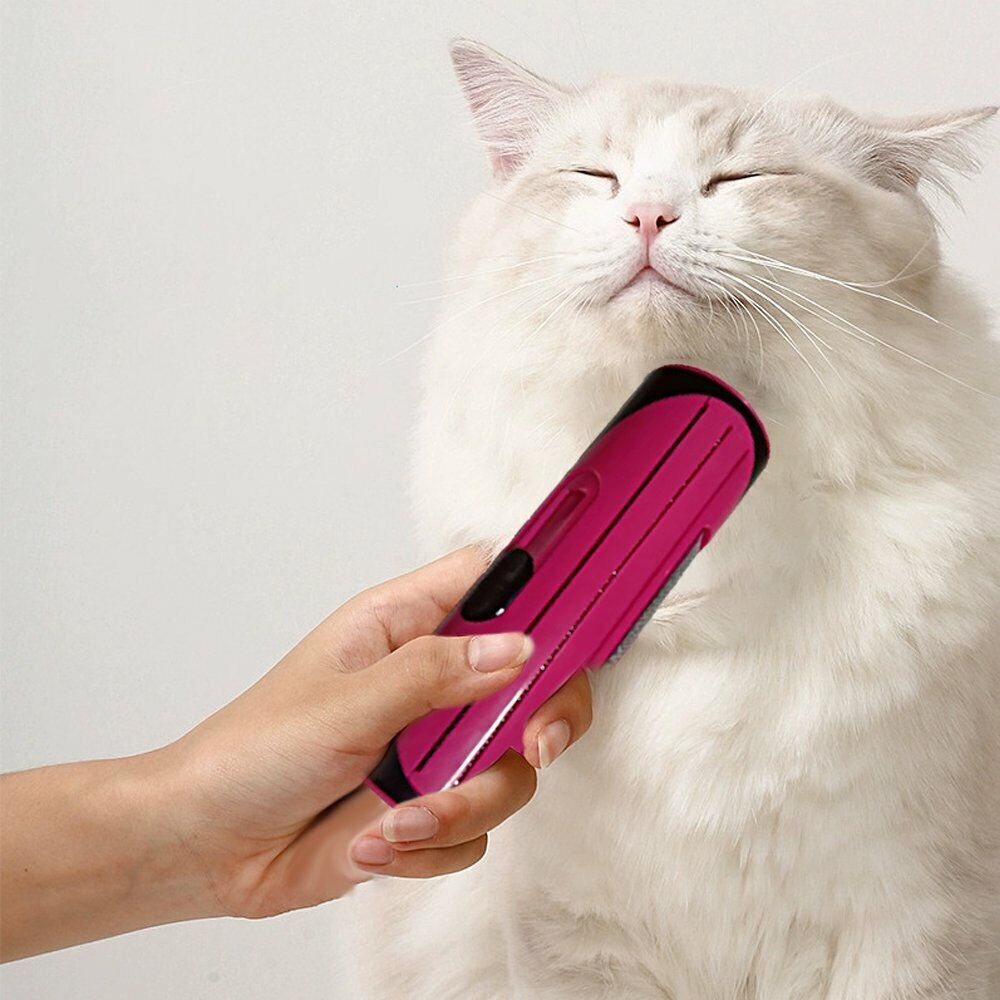 Pet Dog Cat Hair Fur Deshedding Shedding Trimmer Grooming Roll Comb Br