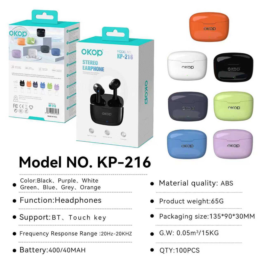 KP-216 Best-Selling Wireless Bluetooth Earbuds In-Ear Active Noise Can