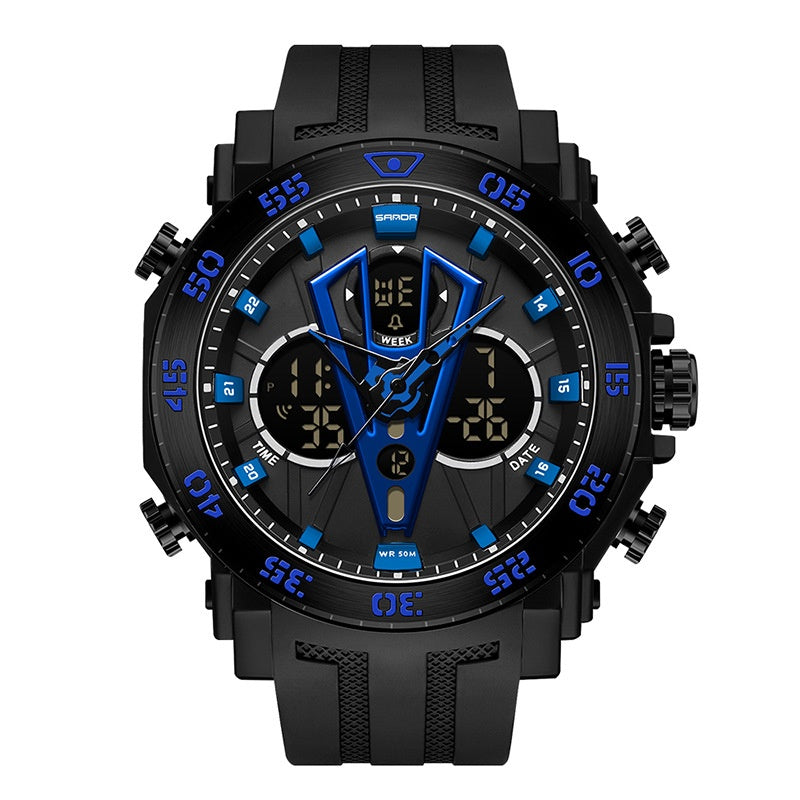 Sanda Youth Dual-Display Digital Watch - Student Sport LED Watch for Men Boys