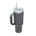 40 Oz Tumbler With Handle Straw Insulated Stainless Steel Spill Proof