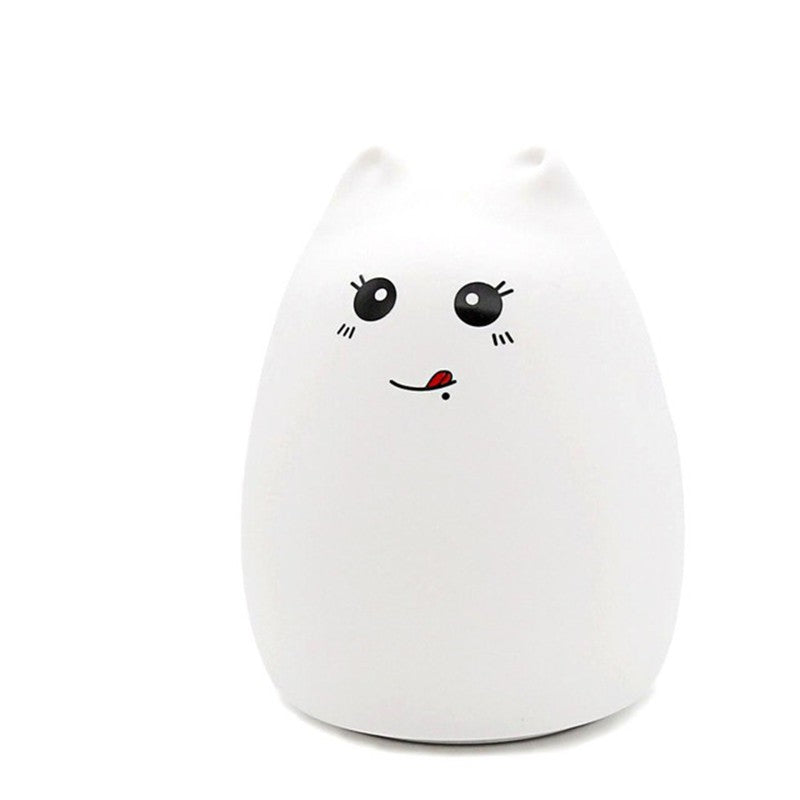 Silicone cat LED night light