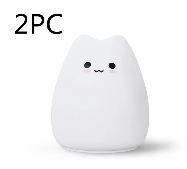 Silicone cat LED night light