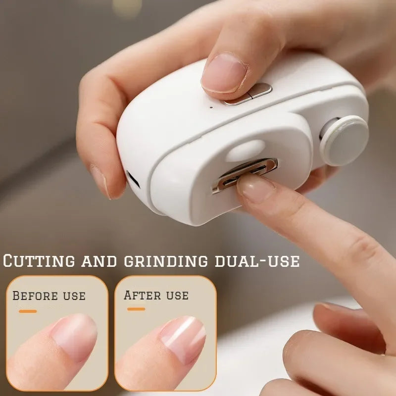 Electric Automatic Nail Trimmer | Safe for Kids & Adults | Rechargeable, LED Light, 9 Colors