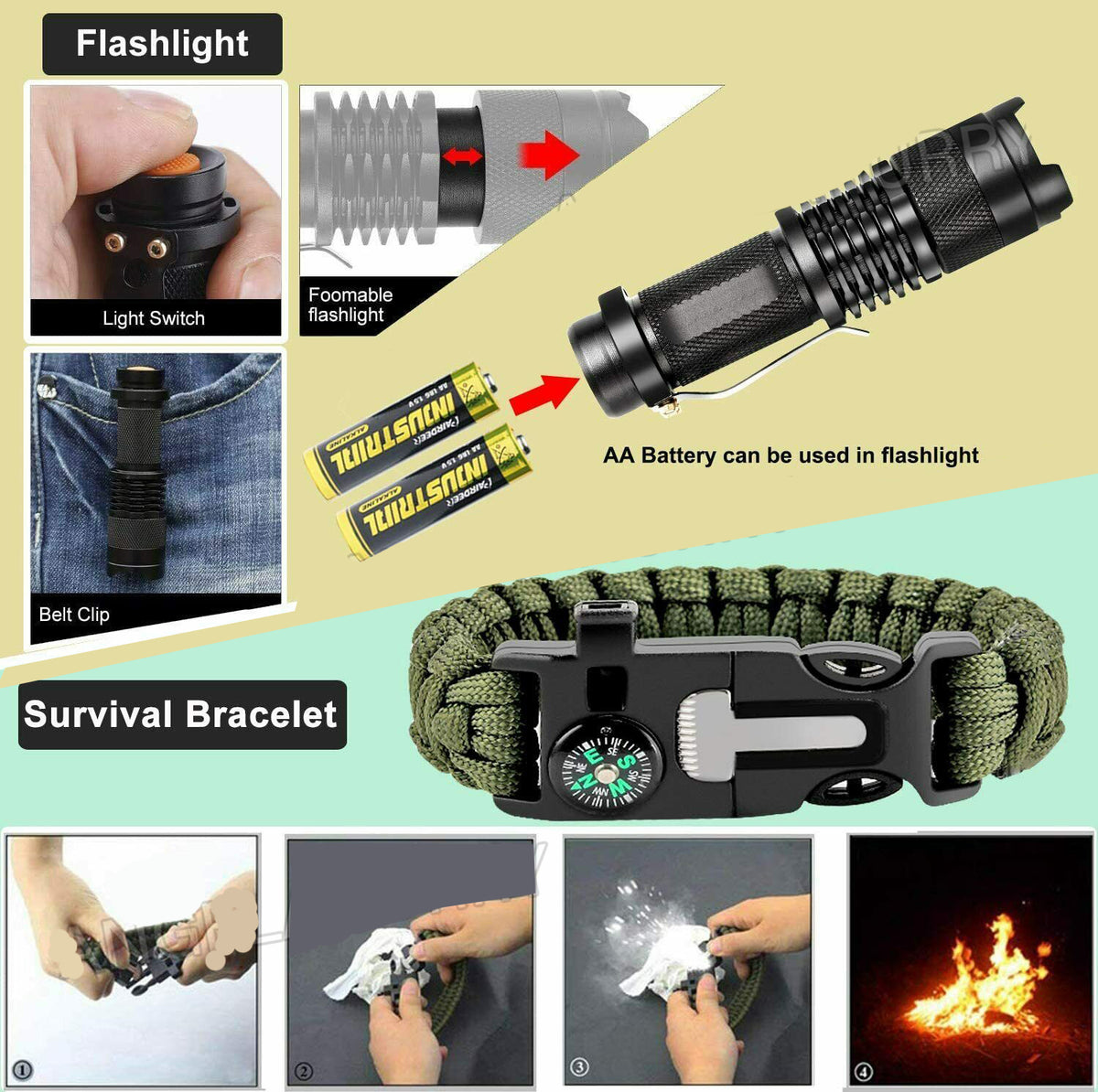 32 In 1 Emergency Survival Equipment Kit Camping SOS Tool Sports Tacti