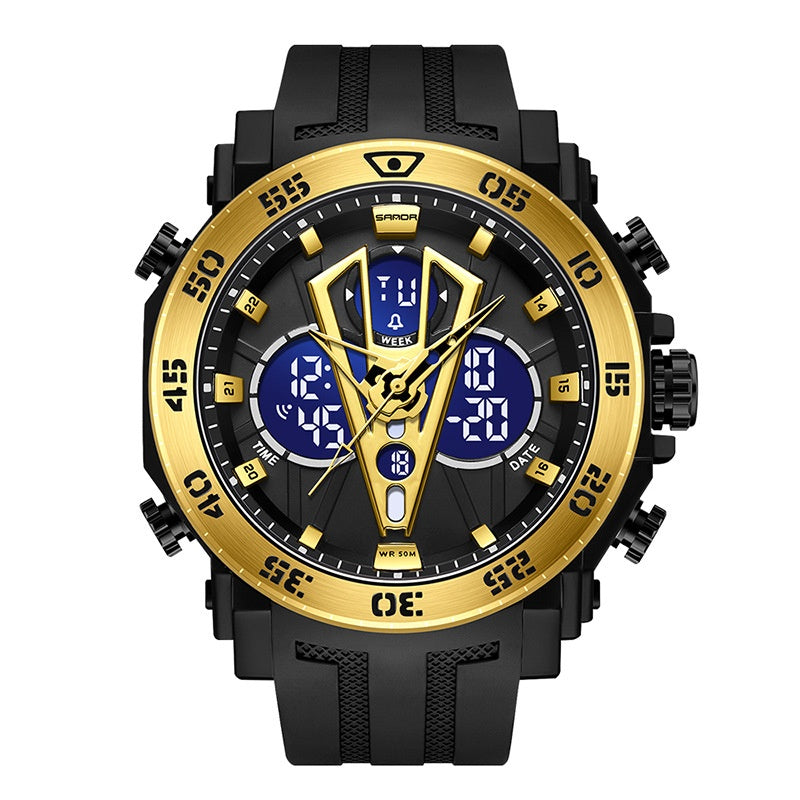 Sanda Youth Dual-Display Digital Watch - Student Sport LED Watch for Men Boys