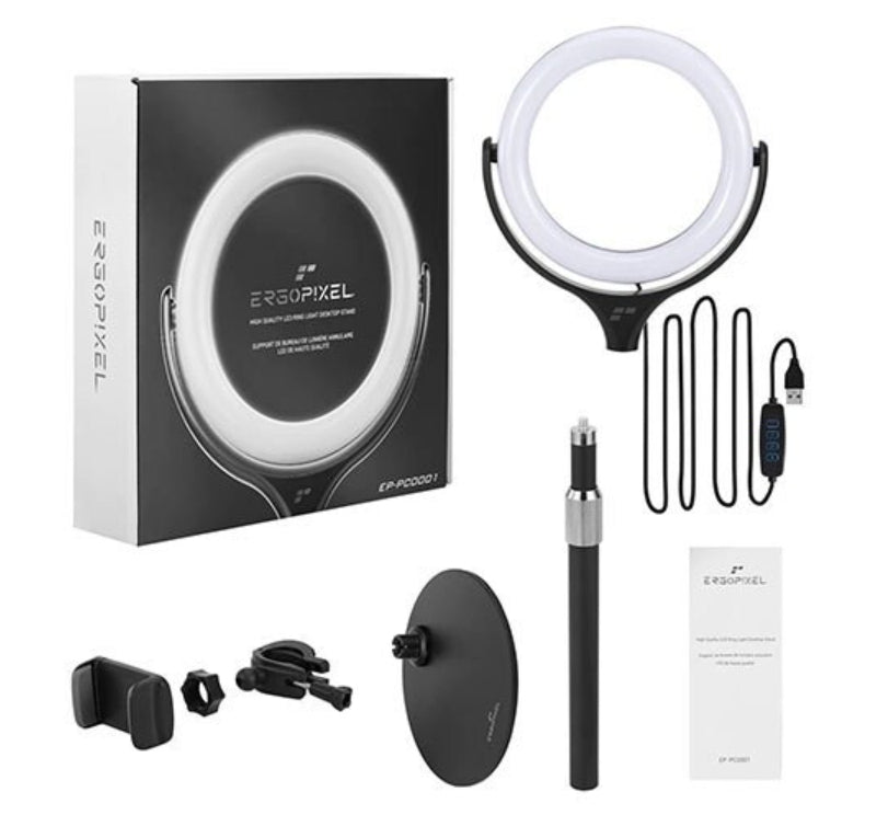 8 LED Ring Light Dimmable Lighting Kit Phone Selfie 40cm Tripod Makeup
