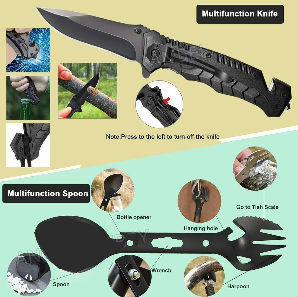 32 In 1 Emergency Survival Equipment Kit Camping SOS Tool Sports Tacti