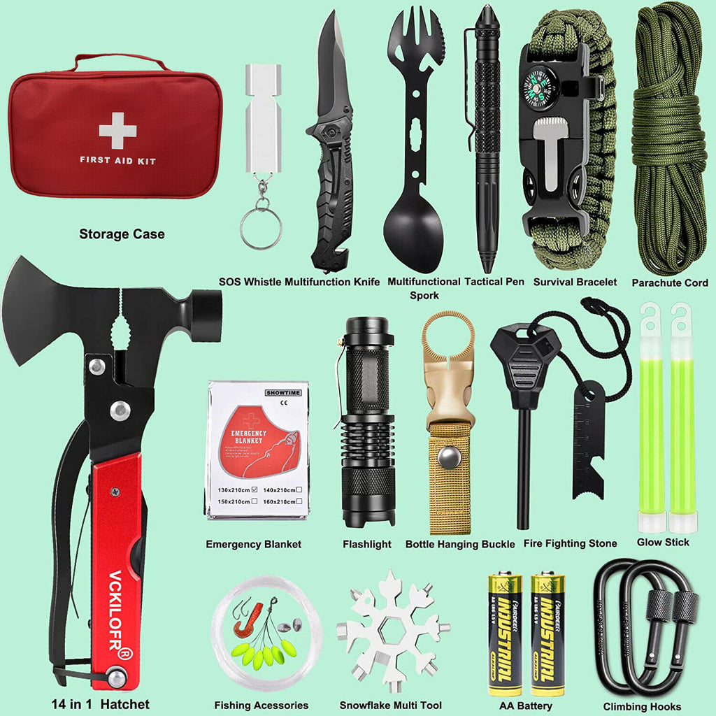 32 In 1 Emergency Survival Equipment Kit Camping SOS Tool Sports Tacti
