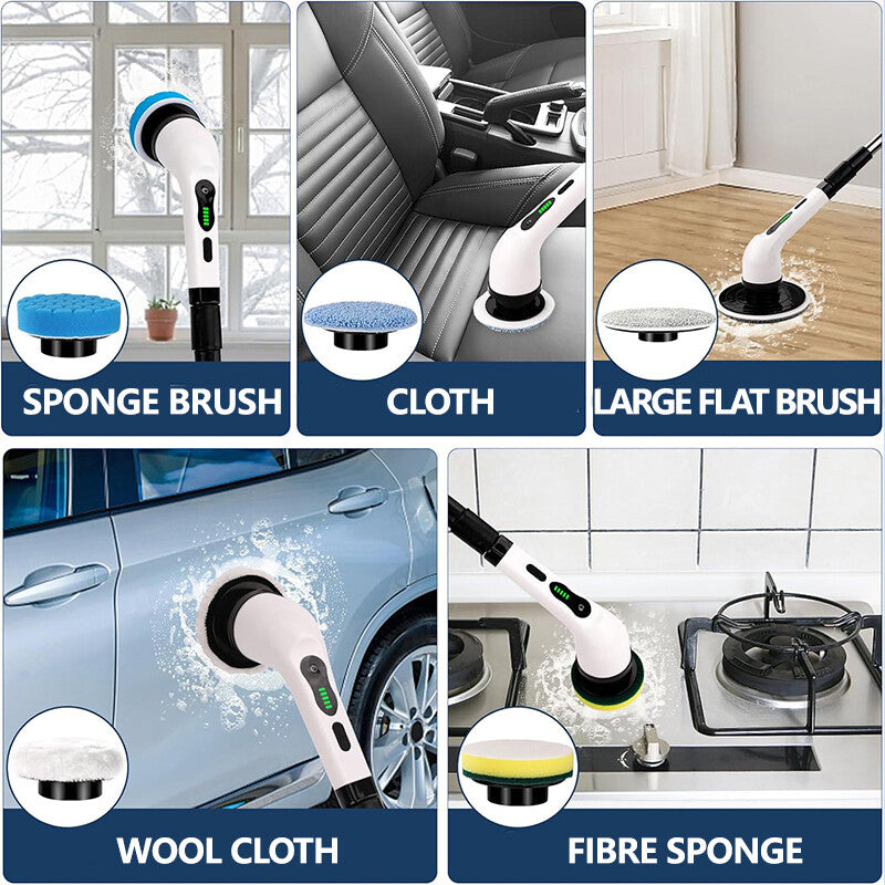 Cordless Electric Spin Scrubber Turbo Scrub Cleaning Brushs Chargeable