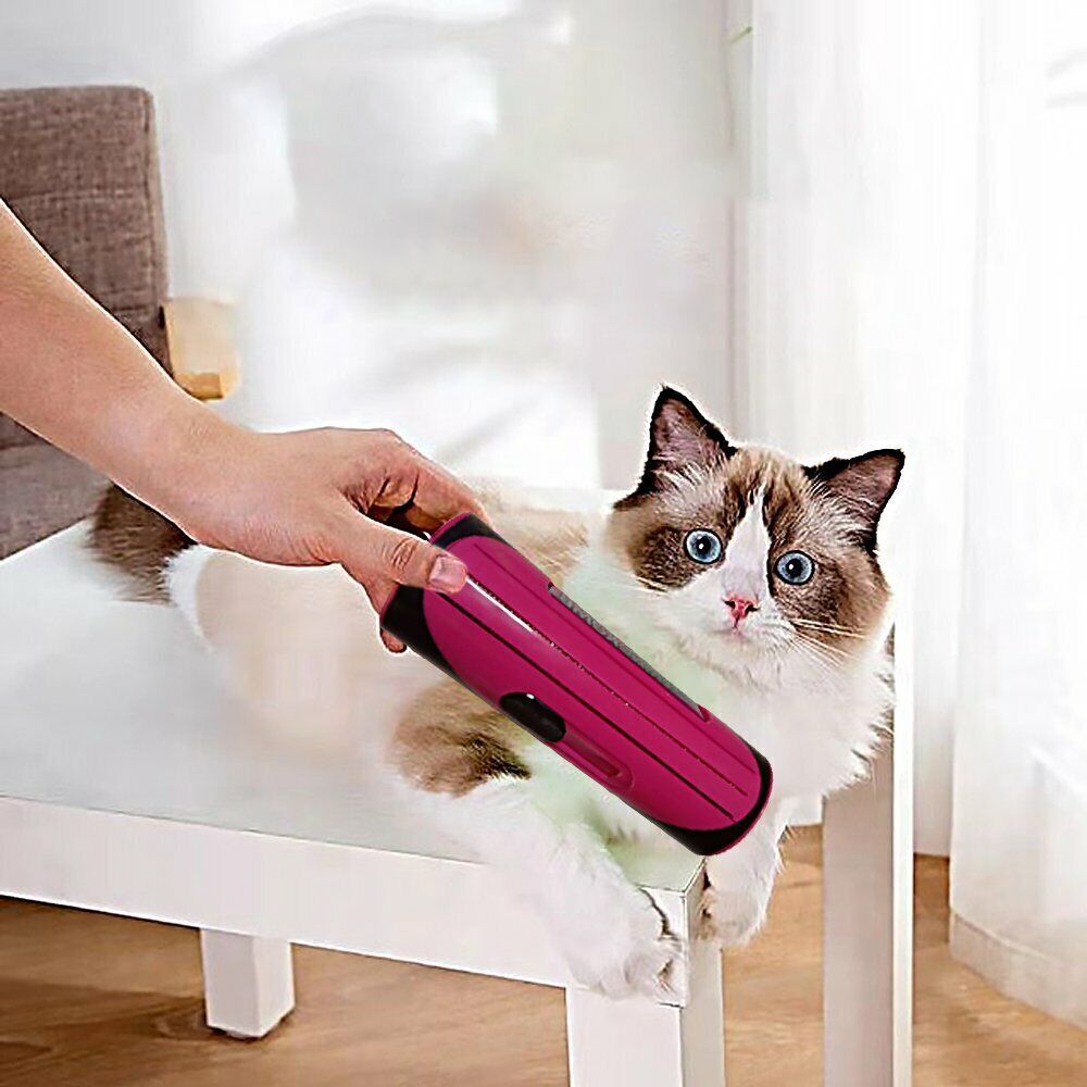 Pet Dog Cat Hair Fur Deshedding Shedding Trimmer Grooming Roll Comb Br