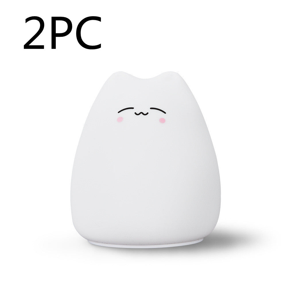 Silicone cat LED night light