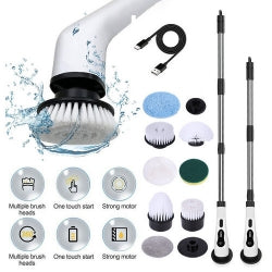 9in1 Electric Spin Scrubber Turbo Scrub Cleaning Brush Cordless Charge