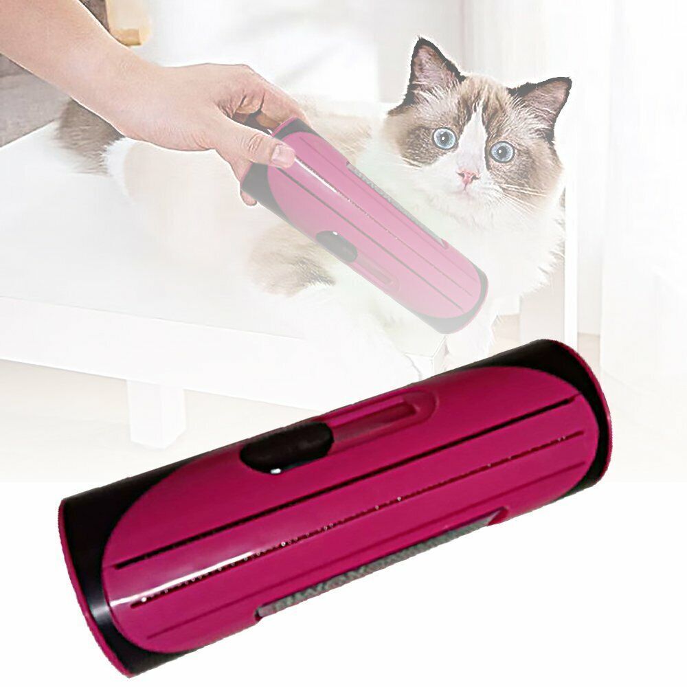 Pet Dog Cat Hair Fur Deshedding Shedding Trimmer Grooming Roll Comb Br